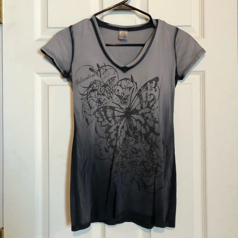 Prairie Mountain Black Yellowstone Ombré T-shirt